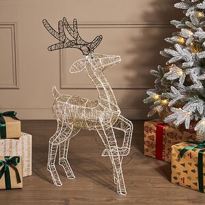 Светящийся олень Bambino Cattaneo 80 см, 1900 теплых/холодных белых LED ламп, IP44 Winter Deco фото 4