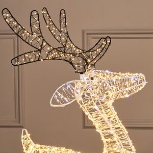 Светящийся олень Bambino Cattaneo 80 см, 1900 теплых/холодных белых LED ламп, IP44 Winter Deco фото 2