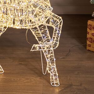 Светящийся олень Bambino Cattaneo 80 см, 1900 теплых/холодных белых LED ламп, IP44 Winter Deco фото 5