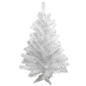 Искусственная настольная белая елка Метелица 30 см, ПВХ MOROZCO фото 1