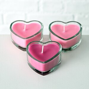 Набор чайных свечей в подсвечниках Sweet Romantic 4 см, 3 шт, стекло Boltze фото 2