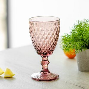 Бокал для вина Шатель 17 см розовый, стекло Boltze фото 2