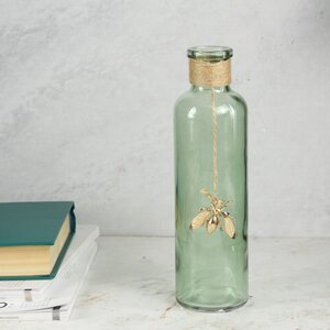 Стеклянная ваза Валенсоль 22 см нежно-зеленая Boltze фото 2