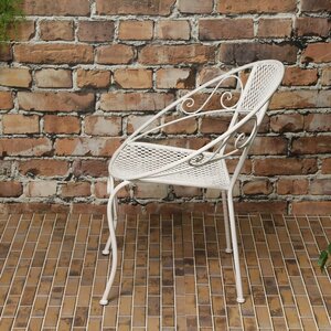 Металлический стул-кресло Триббиани 76*66*57 см, белый Edelman фото 3