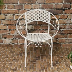 Металлический стул-кресло Триббиани 76*66*57 см, белый Edelman фото 2