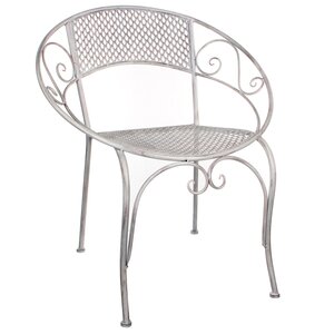 Металлический стул-кресло Триббиани 76*66*57 см, белый Edelman фото 5