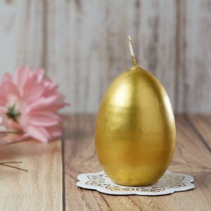 Пасхальная свеча Яйцо Golden 6 см Омский Свечной фото 3