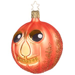 Стеклянная елочная игрушка Тыква Джек 9 см Inge Glas фото 3