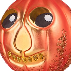 Стеклянная елочная игрушка Тыква Джек 9 см Inge Glas фото 2