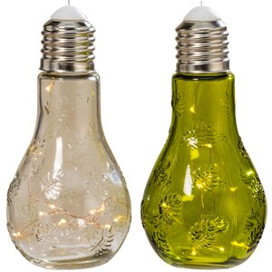 Декоративный подвесной светильник Лампа Флоранж 18 см прозрачный, на батарейках, стекло, IP20 Boltze фото 2