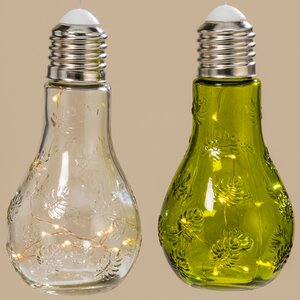 Декоративный подвесной светильник Лампа Флоранж 18 см зеленый, на батарейках, стекло, IP20 Boltze фото 3