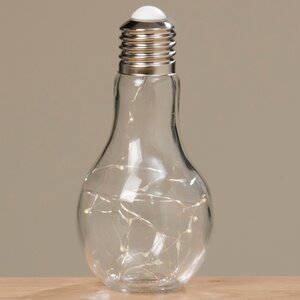 Декоративный стеклянный светильник Лампочка Эдисона 19 см прозрачный, на батарейках Boltze фото 1