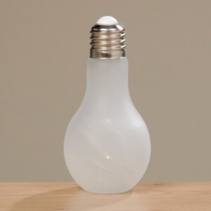Декоративный стеклянный светильник Лампочка Эдисона 19 см белый, на батарейках, IP20 Boltze фото 1