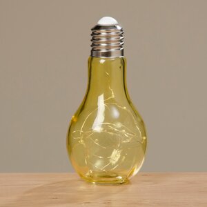 Декоративный стеклянный светильник Лампочка Эдисона 19 см золотой, на батарейках, IP20 Boltze фото 1