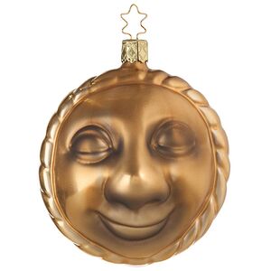 Стеклянная елочная игрушка Золотое Светило 10 см Inge Glas фото 2