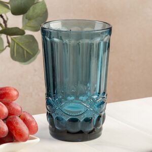Стакан для воды Монруж 300 мл синий, стекло Boltze фото 2