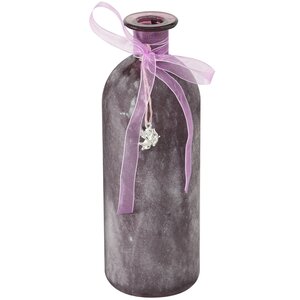 Стеклянная ваза - бутылка Олиана 21 см черничная Boltze фото 2