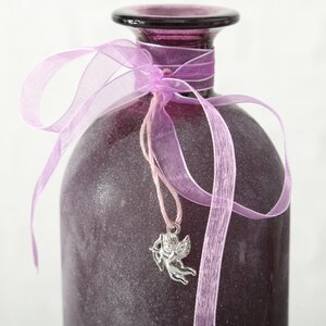 Стеклянная ваза - бутылка Олиана 21 см черничная Boltze фото 3