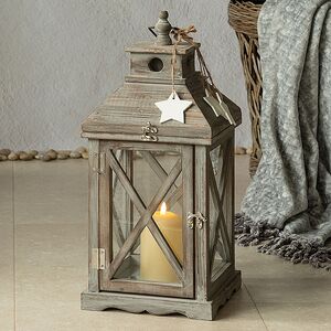 Набор деревянных подсвечников - фонарей Грэмми 3 шт 33-68 см Boltze фото 3