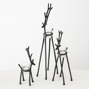 Набор подсвечников Олени Ромсдал 26-51 см, 3 шт Boltze фото 2