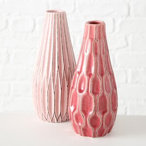 Керамическая ваза Жюстин 24 см нежно-розовая Boltze фото 2