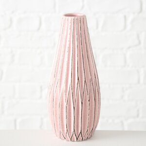 Керамическая ваза Жюстин 24 см нежно-розовая Boltze фото 1