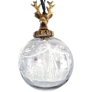 Винтажный елочный шар Ар Нуво - Олень 16*10 см дымчатый, стекло Boltze фото 2
