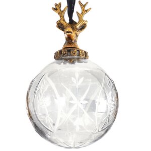 Винтажный елочный шар Ар Нуво - Олень 16*10 см дымчатый, стекло Boltze фото 4