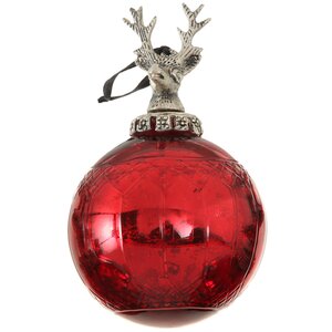 Винтажный елочный шар Ар Нуво - Олень 16*10 см красный, стекло Boltze фото 4