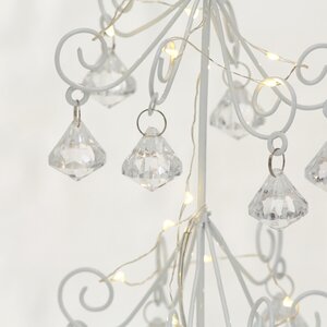 Декоративная светящаяся елка Даймонд 40 см, 20 теплых белых мини LED ламп, на батарейках Boltze фото 3