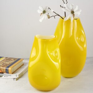 Декоративная ваза Альбиора 29 см желтая EDG фото 3