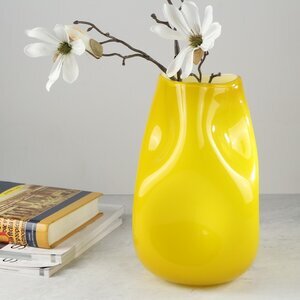 Декоративная ваза Альбиора 23 см желтая