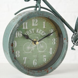 Настольные часы Велосипед Ретро 39*24 см, голубые Boltze фото 2