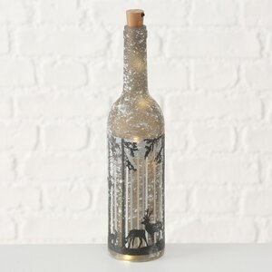 Декоративный светильник - бутылка Снежный Лес 33 см кофейная, на батарейках Boltze фото 1