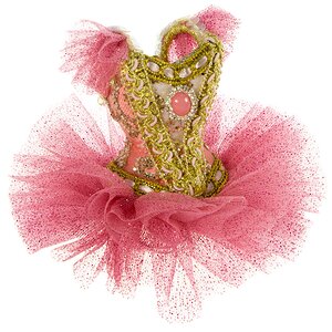 Элитная елочная игрушка Платье балерины Жозефины 10 см розовое, подвеска Katherine’s Collection фото 1