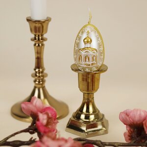 Пасхальная свеча Церковь 6 см Омский Свечной фото 1