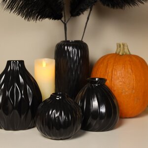 Фарфоровые вазы для цветов Masconni Black Pearl 9-19 см, 4 шт Boltze фото 3