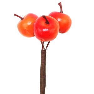 Искусственные Яблоки для букетов 50 см оранжевые Hogewoning фото 1