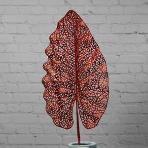 Декоративная ветка Сверкающий лист Филодендрона 78 см, красный Hogewoning фото 1