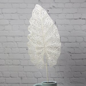 Декоративная ветка Сверкающий лист Филодендрона 78 см, белый Hogewoning фото 1