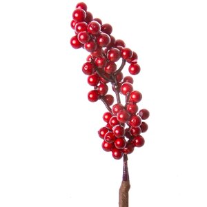 Декоративная ветка с бордовыми ягодами для букетов 50 см Hogewoning фото 1