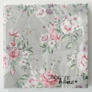Бумажные салфетки Rose Garden 17*17 см, 20 шт, дымчатые Boltze фото 1