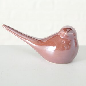 Фарфоровая статуэтка Птица Pearly 8 см, розовая Boltze фото 1