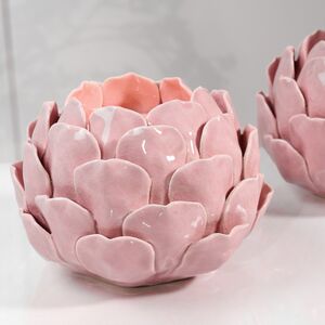 Керамический подсвечник Carciofo 9 см нежно-розовый Boltze фото 5