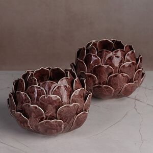 Керамический подсвечник Carciofo 9 см шоколадный марсала Boltze фото 3