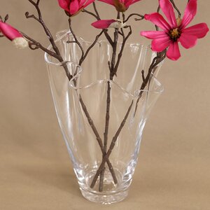 Декоративная ваза Via Drappo 22 см прозрачная EDG фото 1