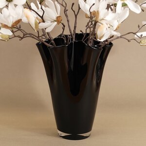 Декоративная ваза Via Drappo 22 см черная EDG фото 1