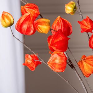 Искусственная ветка Физалис 90 см оранжевый Boltze фото 2