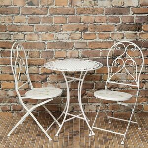 Садовый столик Ферарра 70*60 см, белый Edelman фото 6