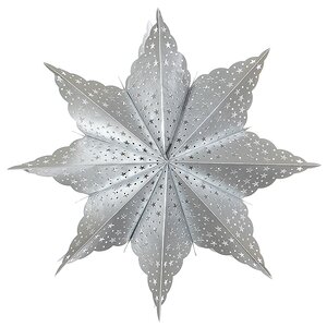 Объемная звезда из бумаги 68 см серебряная Edelman фото 1